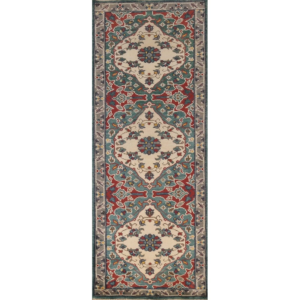 Heriz Serapi Indian Runner Rug Handmade Wool Carpet - 2'7" x 8'0"