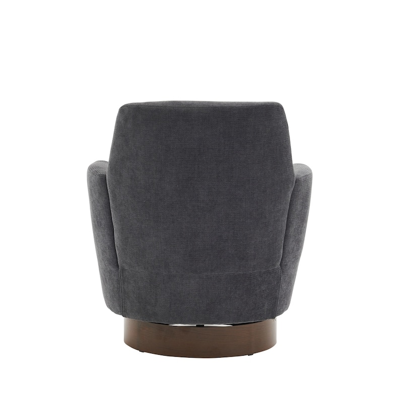 Polyester Swivel Barrel Chair