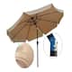 10 ft Patio Umbrella Market Round Umbrella Outdoor Garden Umbrellas with Crank and Push Button Tilt