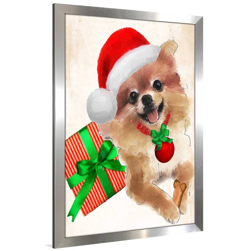 "Christmas Holiday Pomeranian" by Jodi Print on Acrylic