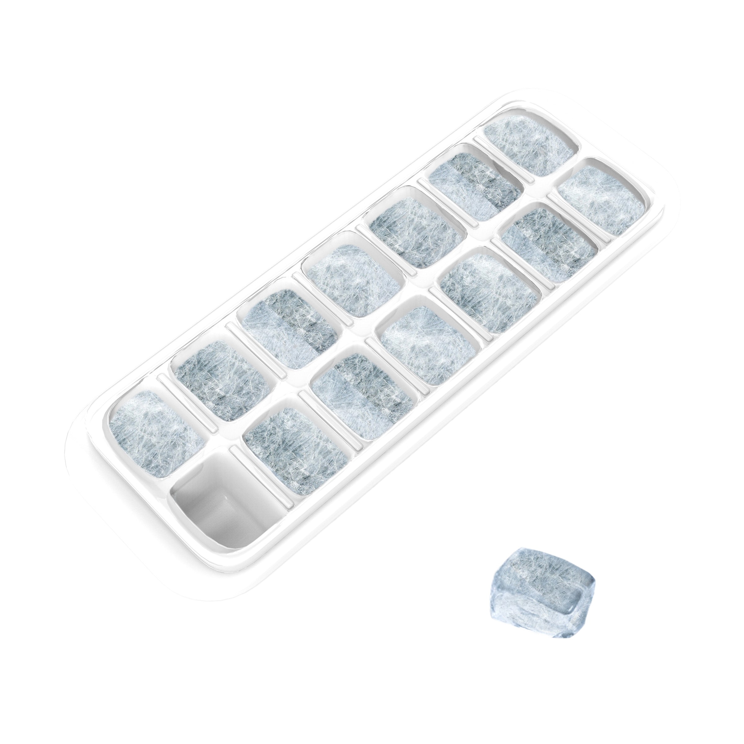 Easy to Fill Covered Ice Cube Trays, Set of 2