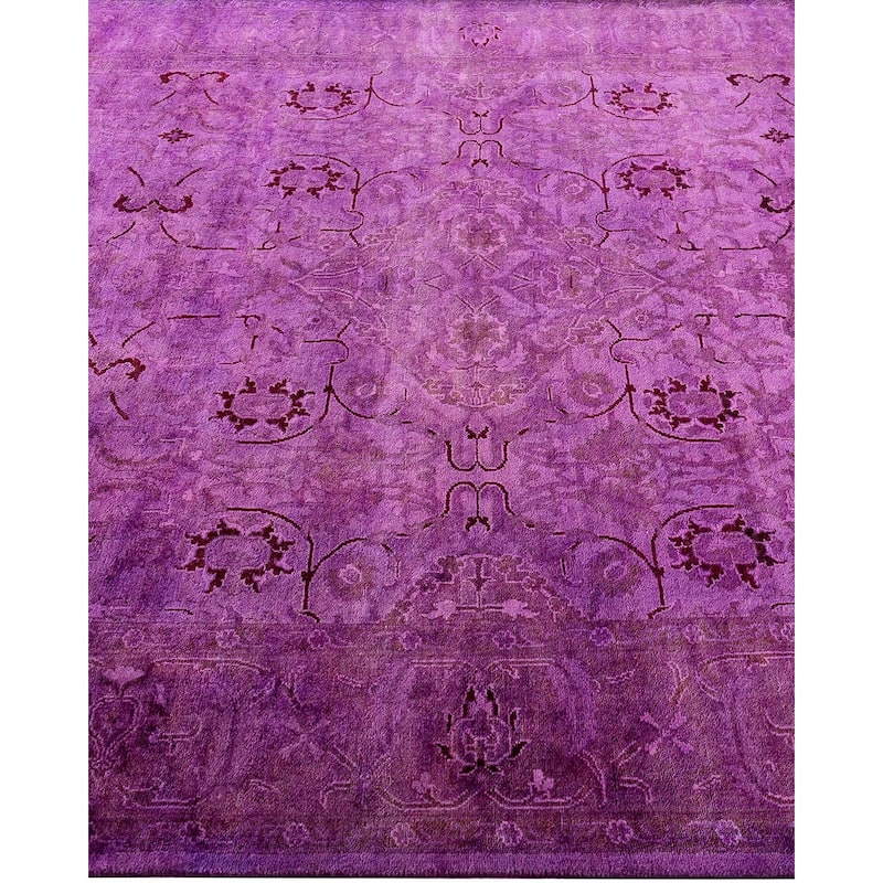 Contemporary Overdyed Wool Hand Knotted Area Rug - 5' 1" x 7' 8"