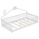 preview thumbnail 2 of 8, Imaginative Twin House Bed with Guardrails Cozy Floor Bed for Childrens Rooms