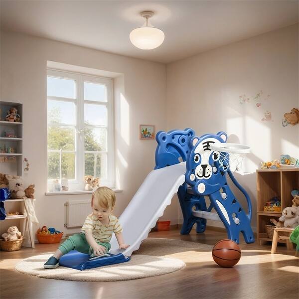 slide 2 of 6, Toddler Slide for Indoors,Toy for Toddler,Easy Set Up Baby Slide