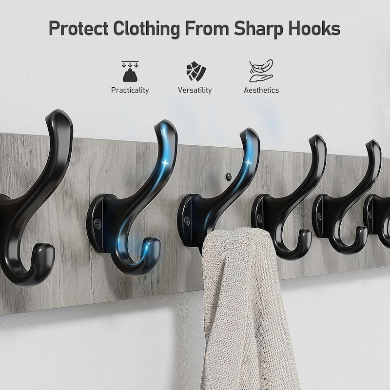 Coat Rack Wall Mount with 10 Hooks