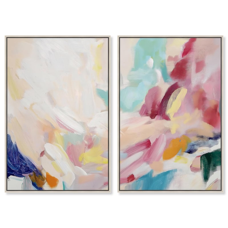 Unbridled Spirit I Canvas Set of 2 by Art Remedy - 24" x 36" - Silver