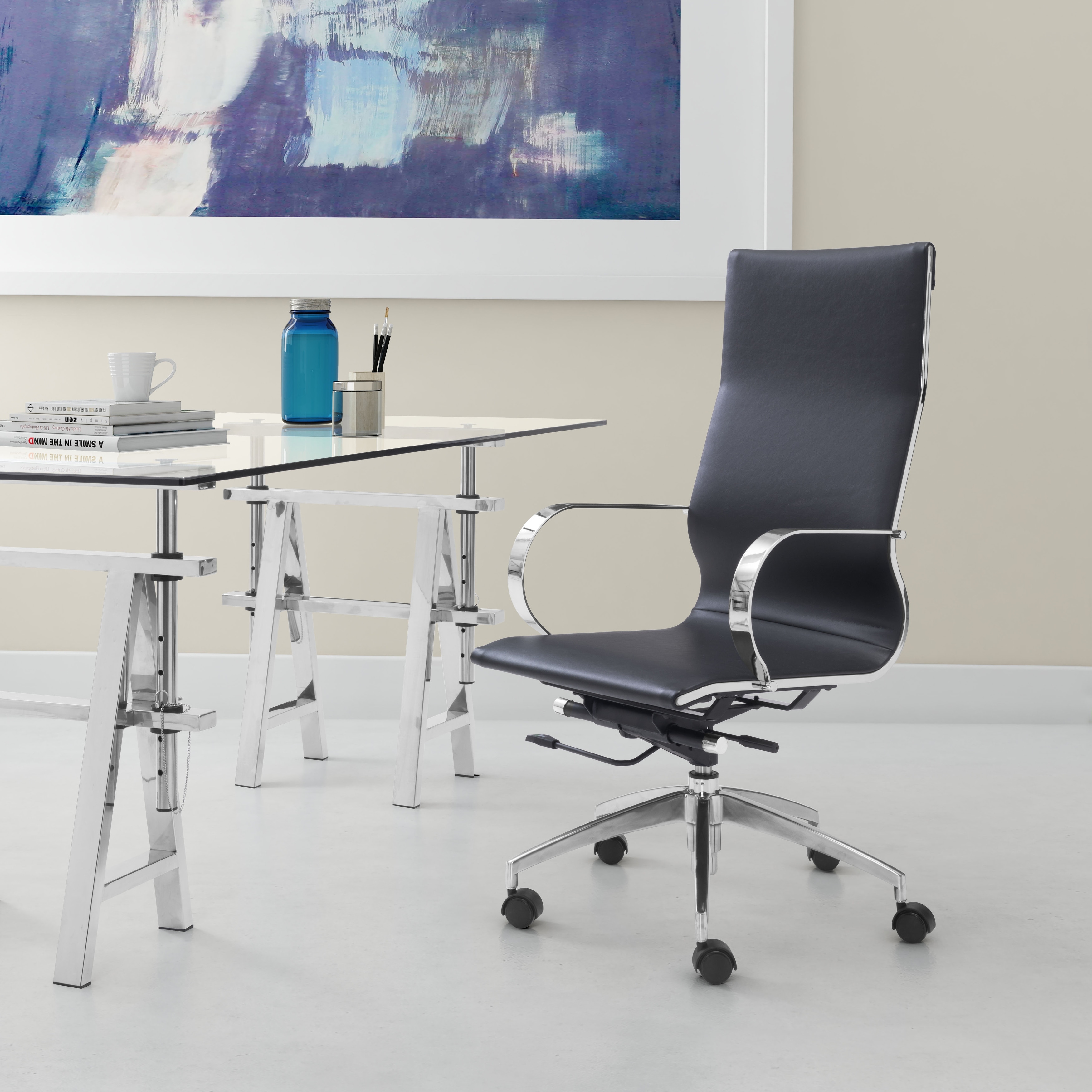 Beckford High Back Office Chair Black Bed Bath Beyond 10836730