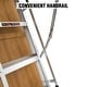 Ouyessir Aluminum Alloy Manual Lifting Attic Ladder Folding Loft Stairs 