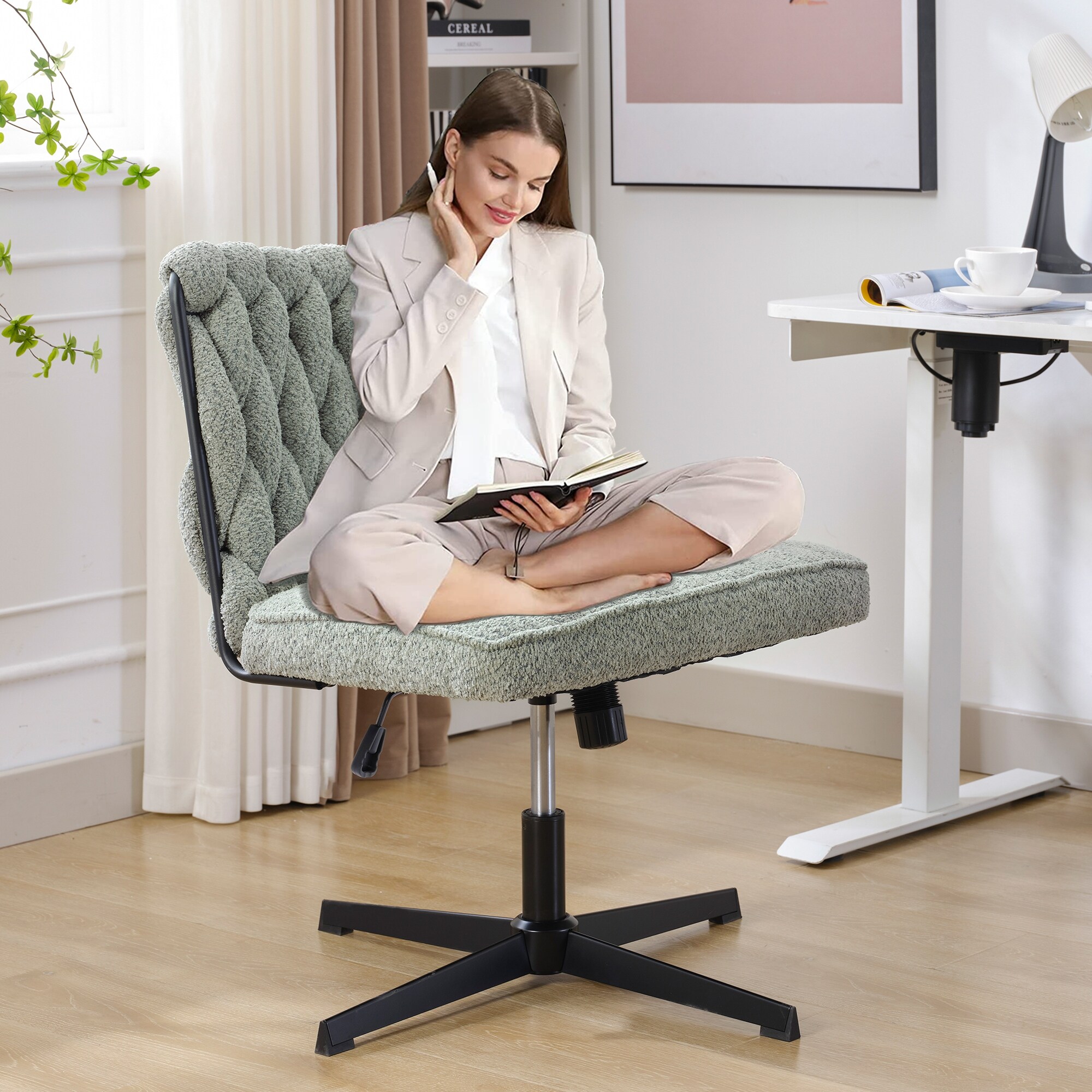 Women's desk chair no wheels sale
