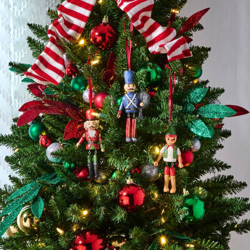 6" Resin Toy Nutcracker Ornament Set of 3