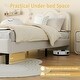 preview thumbnail 4 of 13, Twin Upholstered Smart LED Bed Frame with Adjustable Hills Headboard, Storage Drawer (White with Drawer)