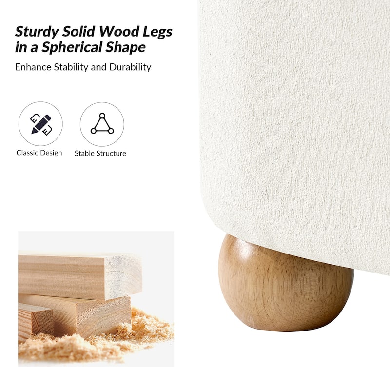 Felipe Modern Storage Bench with Solid Wood Legs by HULALA HOME