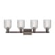 preview thumbnail 89 of 137, Innovations Lighting Downtown Urban - Bridal Veil - 4 Light 32" Bath Vanity Light