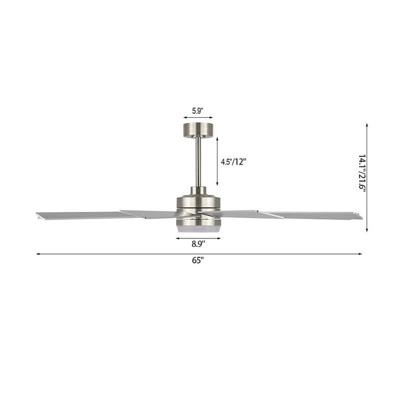 MLiAN DC Motor Indoor Ceiling Fan with Light and Remote