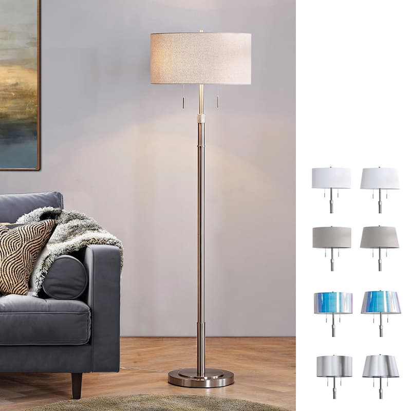 The Grande 55"~66"H Adjustable Floor Lamp_Brushed Nickel