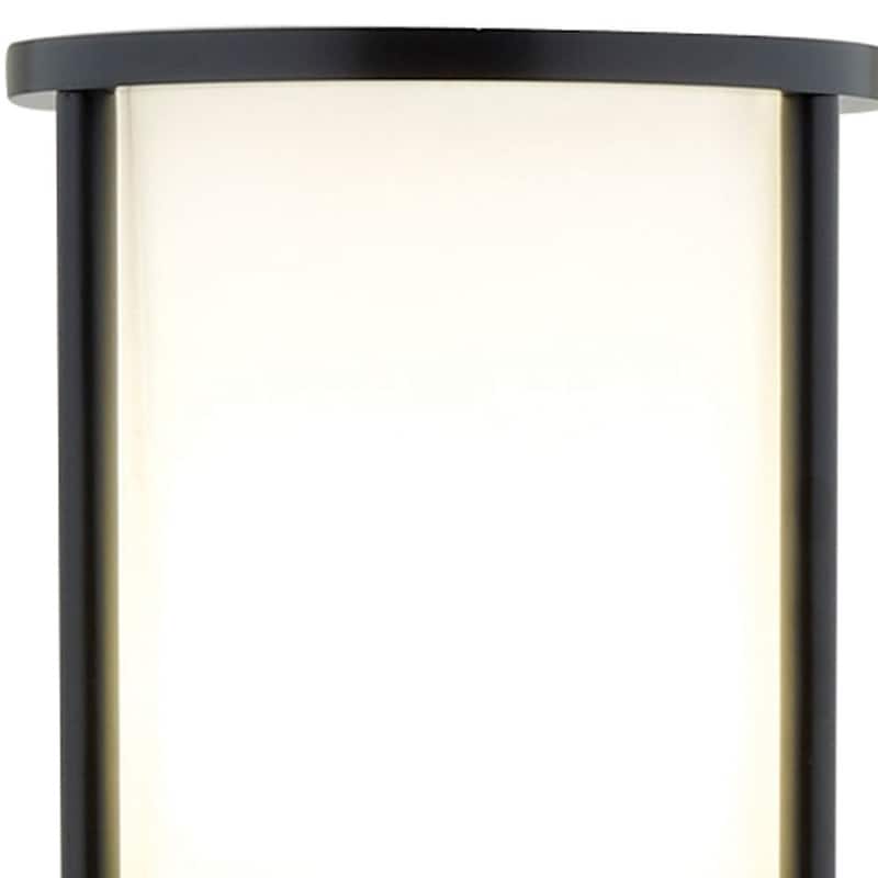 Black Wood Column Floor Lamp with Fabric Shade and Pull Chain 63 Inches - 11.5” x 11.5” x 62.5” (D x W x H)