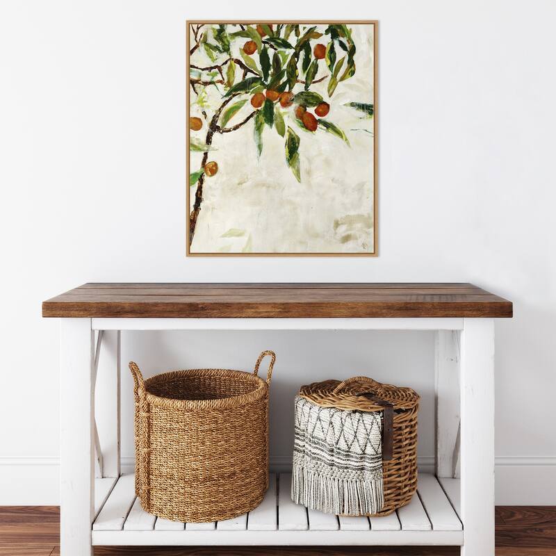 Kumquat Tree by Jodi Maas Framed Canvas Wall Art Print - Sylvie Maple