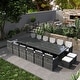 preview thumbnail 21 of 19, 16-Seater Aluminum Patio Dining Sets with Cushions and Tempered Glass Tabletop