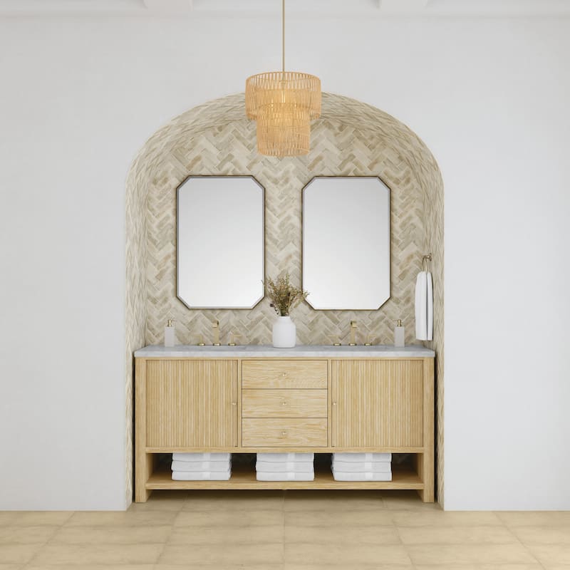 James Martin Vanities Marigot Single 72" Double Vanity, Sunwashed Oak