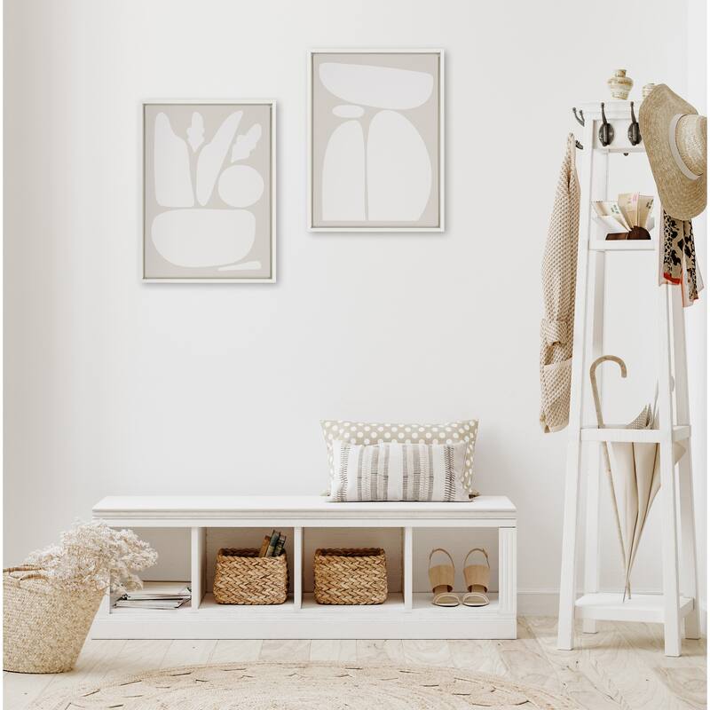 Kate and Laurel Sylvie Zen Neutral Canvas by Creative Bunch Studio