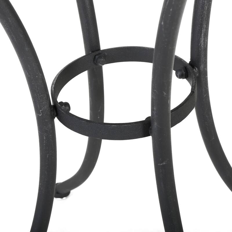 Roomfitters 3-Piece Metal Bistro Set, Outdoor Patio Table and Chairs for Balcony, Garden or Deck