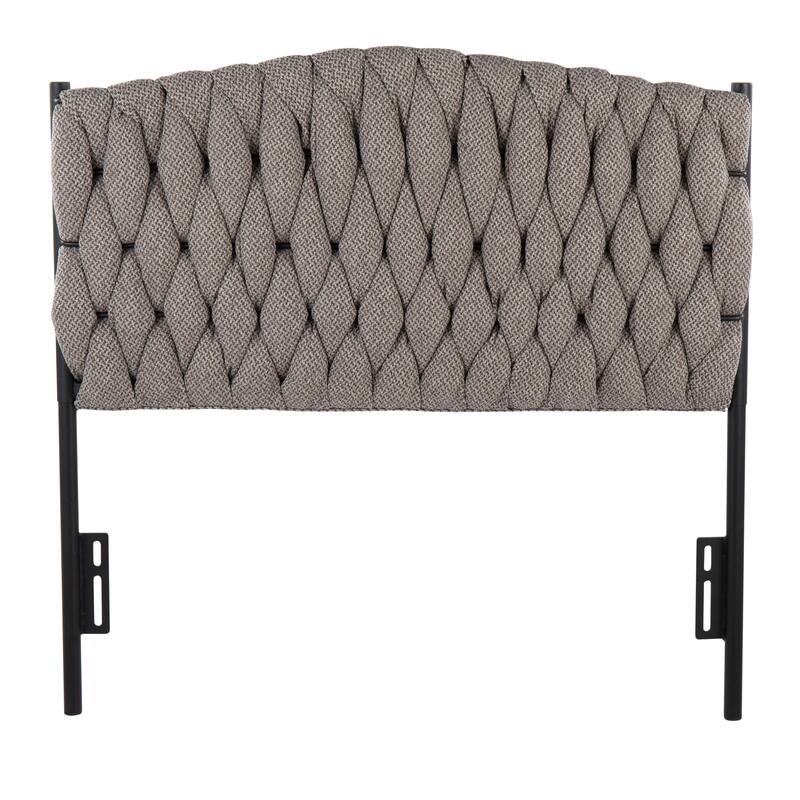 Silver Orchid Braided Matisse Twin Headboard - Grey