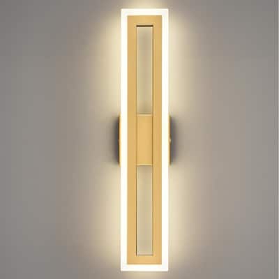 24 Inch Wall Light Gold mounted light Plastic, Metal bathroom light