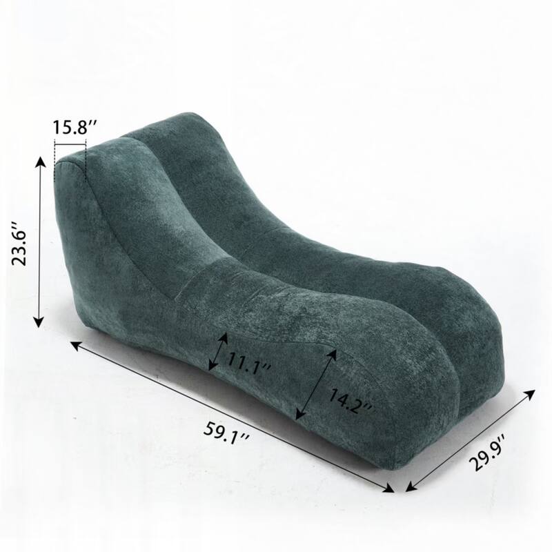 Creative bean bag sofa chair filled with sponge,Light Blue