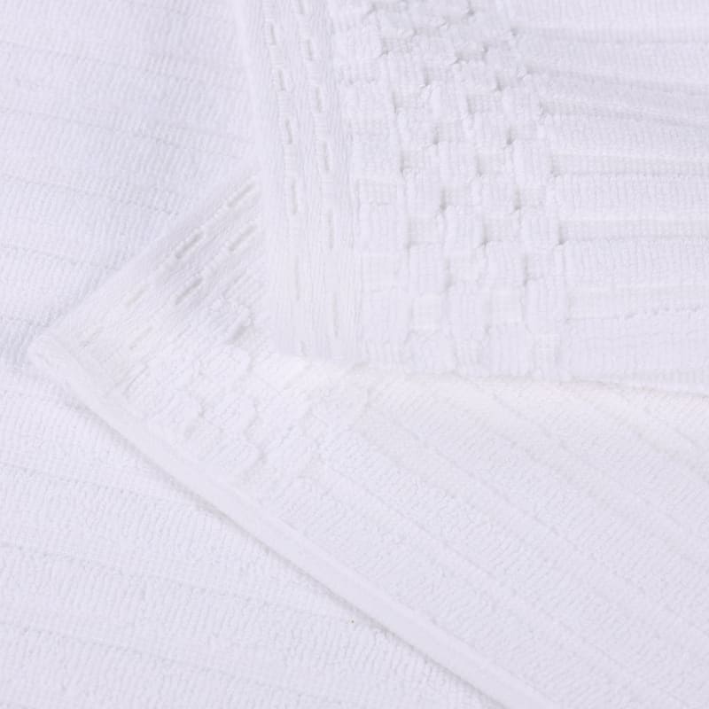 Blue Nile Mills Modern Ribbed 100% Cotton Quick-Dry 3-Piece Towel Set