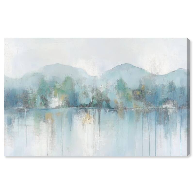Mirrored Aqua Dream II Canvas by Art Remedy, Gallery Wrapped - 36" x 24"