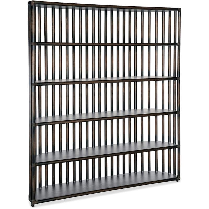Hooker Furniture 6950-10446 Retreat 66" Wide 4 Shelf Wood Bookcase - Black Sand