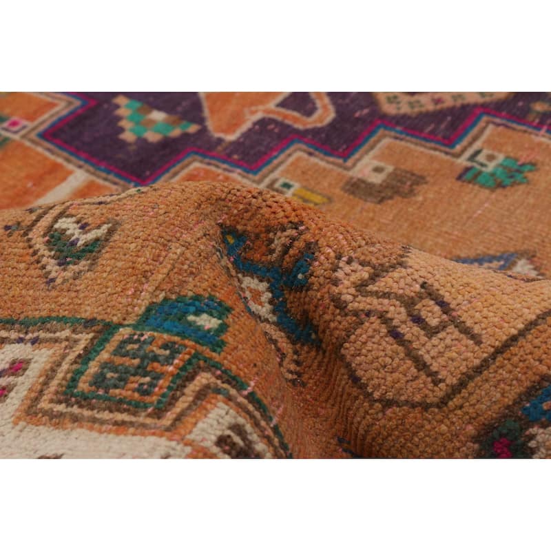 ECARPETGALLERY Hand-knotted Anatolian Vintage Orange Wool Rug - 5'4 x 8'0