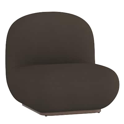 Contemporary Boucle Fabric Accent Chair - Ivory