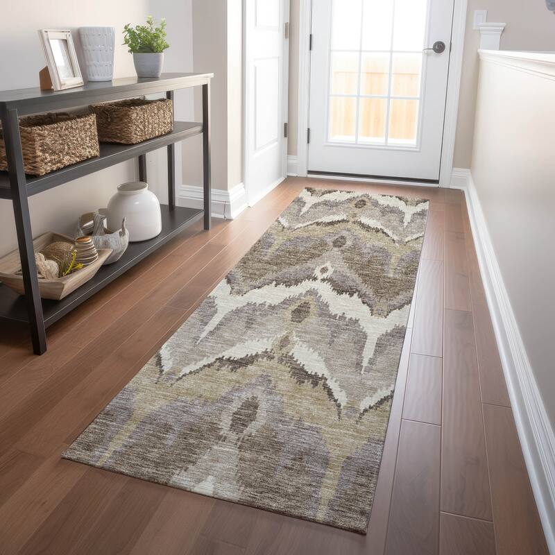 Premium Washable Super Soft Modern Ikat Mayfield Rug - Beige - 2' 3" x 7' 6" - Runner