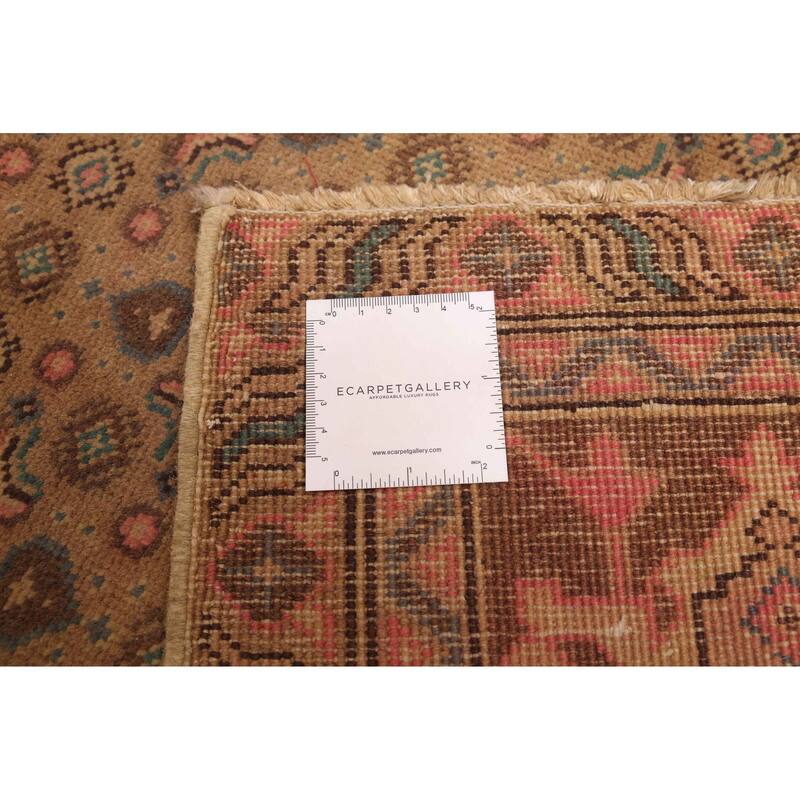 ECARPETGALLERY Hand-knotted Kayseri Vintage Light Brown Wool Rug - 6'4 x 9'4