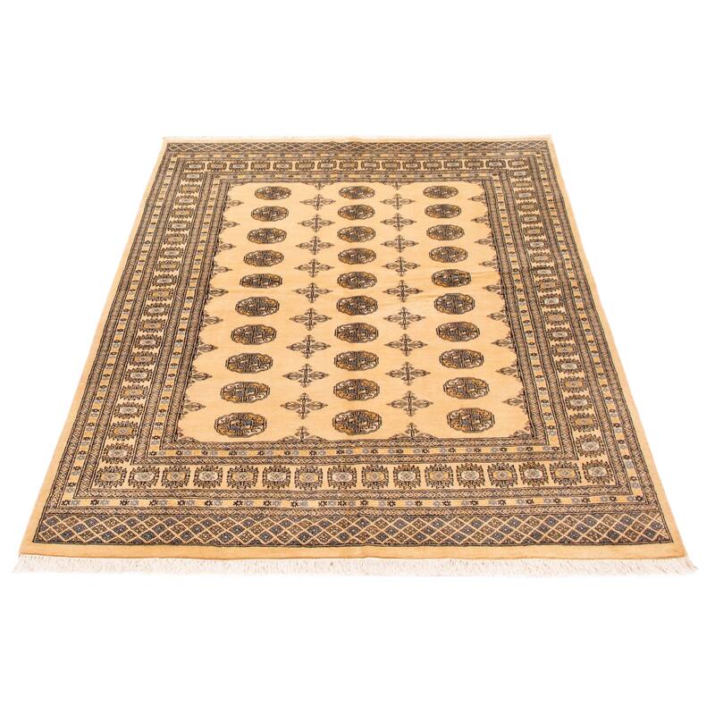 ECARPETGALLERY Hand-knotted Peshawar Bokhara Ivory Wool Rug - 5'9 x 7'10