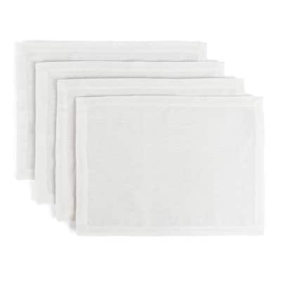 over&back 100% Linen Woven Placemats - Machine Washable - Set of 4