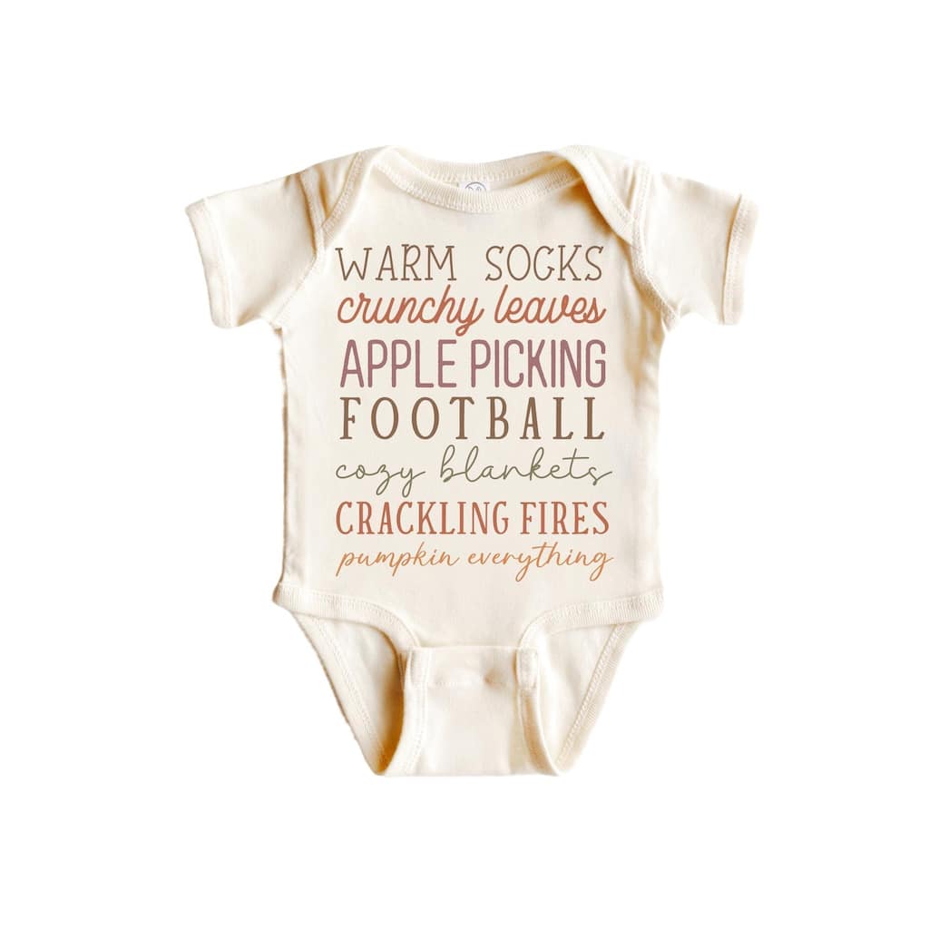Fall October November - Baby Boy Girl Clothes Infant Bodysuit Funny Cute Newborn