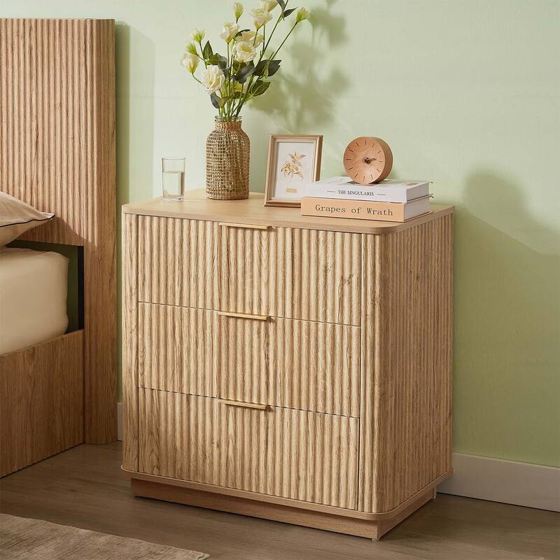 Modern Storage Cabinet for Bedroom and Living Room,Efficient Storage and Elegant Aesthetic - Oak