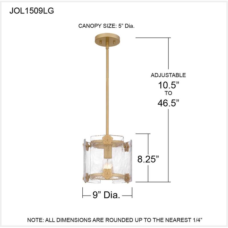 Jolie 1-Light Light Gold Mini Pendant Light