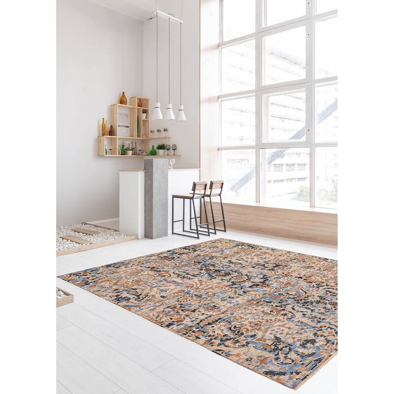 ECARPETGALLERY Hand-knotted Heritage Light Blue Wool Rug - 8'0 x 9'9