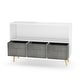 preview thumbnail 17 of 16, Kids bookcase with Collapsible Fabric Drawers, Children's Book Display, Toy Storage Cabinet Organizer