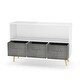 preview thumbnail 5 of 12, Toy Storage Cabinet,Kids bookcase with Collapsible Fabric Drawers