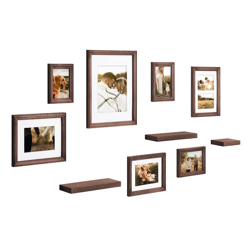 Kate and Laurel Bordeaux Gallery Wall Frame And Shelf Kit