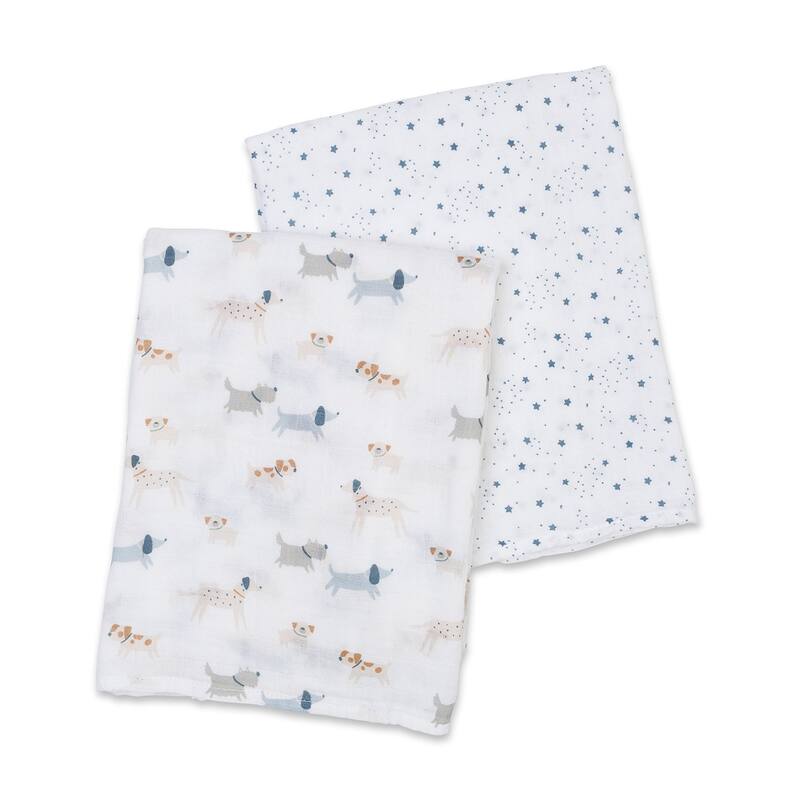 lulujo 2 PK Muslin Swaddling Blankets