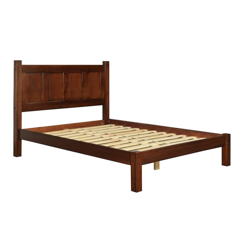 Grain Wood Furniture Shaker Solid Wood Panel Platform Bed