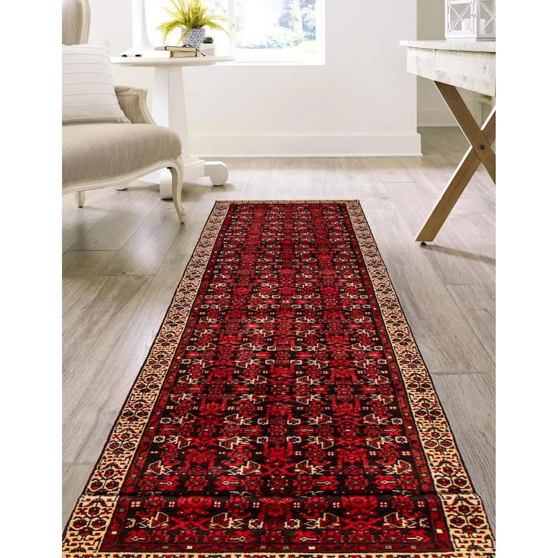 ECARPETGALLERY Hand-knotted Andelz Black Wool Rug - 3'3 x 13'2