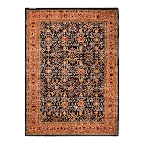 Overton Mogul, One-of-a-Kind Hand-Knotted Area Rug - Black, 10' 0" x 13' 10" - 10' 0" x 13' 10"
