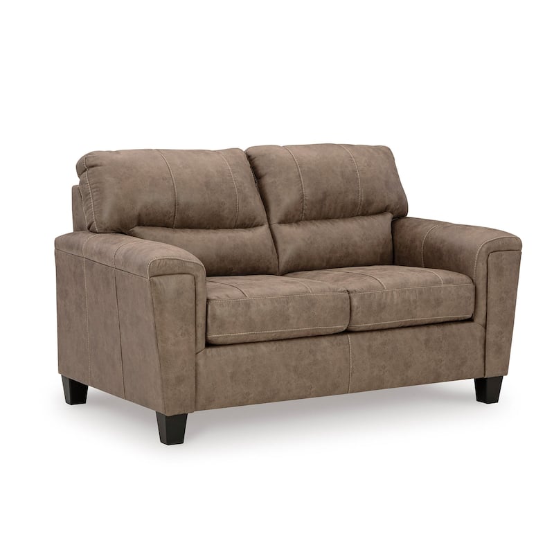 Signature Design by Ashley Navi Fossil Loveseat - 61" W x 38" D x 39" H