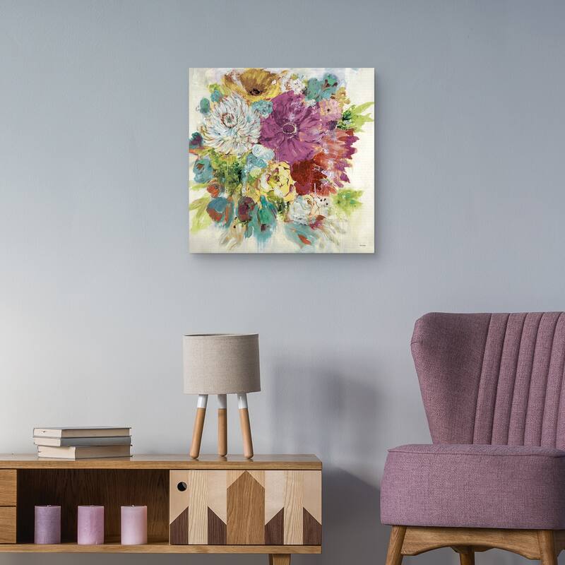 Jewel Tone Bouquet by Jill Martin Canvas Art Print